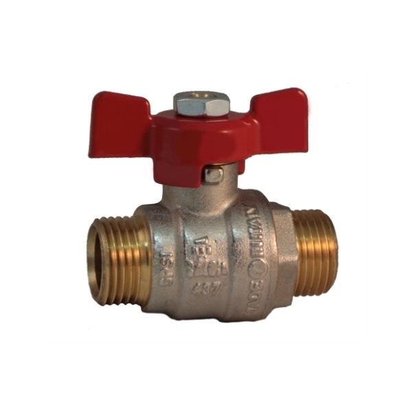 MM full bore ball valve PN40 with butterfly handle %>