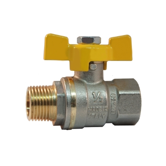 MF heavy full bore gas ball valve with butterfly handle %>