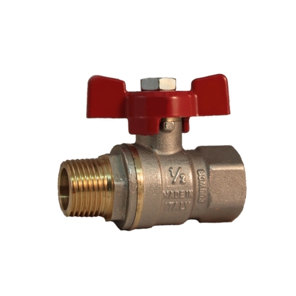 MF full bore ball valve PN 40 with butterfly handle %>
