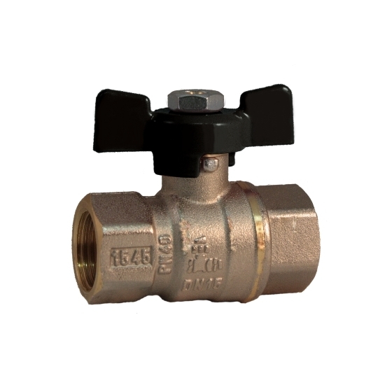 FF solar full bore ball valve PN 40 with butterfly handle %>