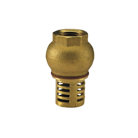 Foot valve with plate in brass %>
