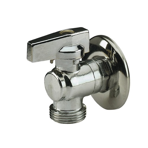 Angle ball valve for washing-machine with rosette %>