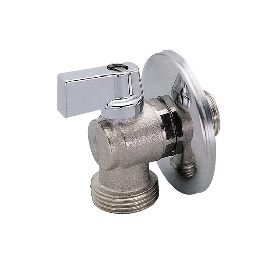 Angle ball valve for washing machine with rosette
