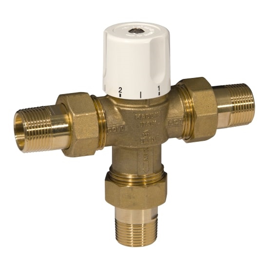 3 ways thermostatic mixing valve with male pipe union %>
