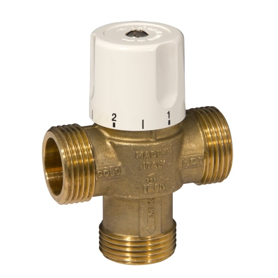 3 ways thermostatic mixing valve with male connection %>