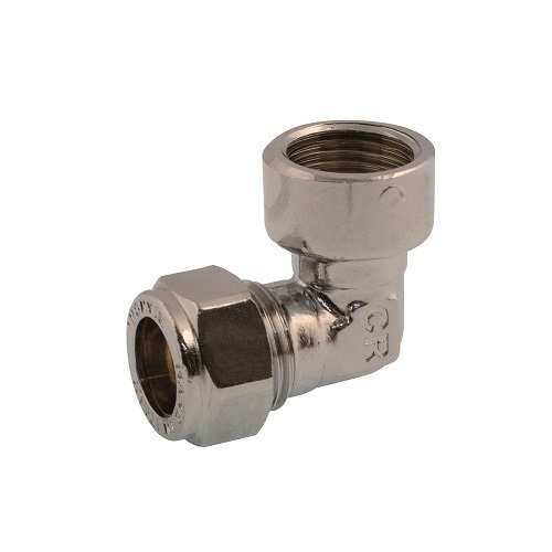 Angle coupling with nut, female connection, DZR brass