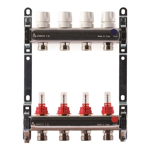 FF manifolds, with therm. valves and flowmeters %>