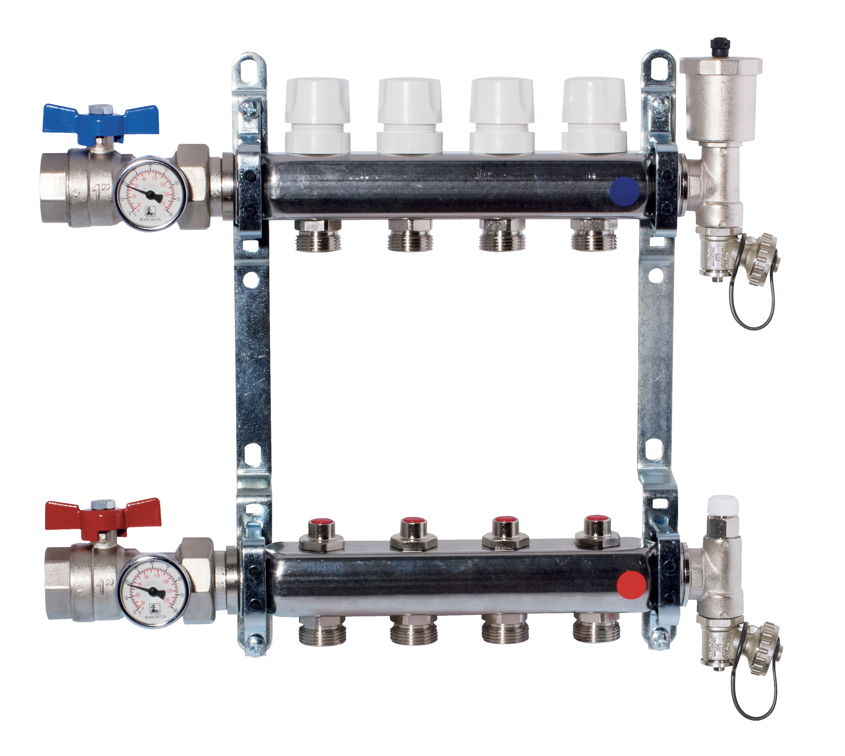 FF manifolds therm. valves and lockshield, valves, discharge %>