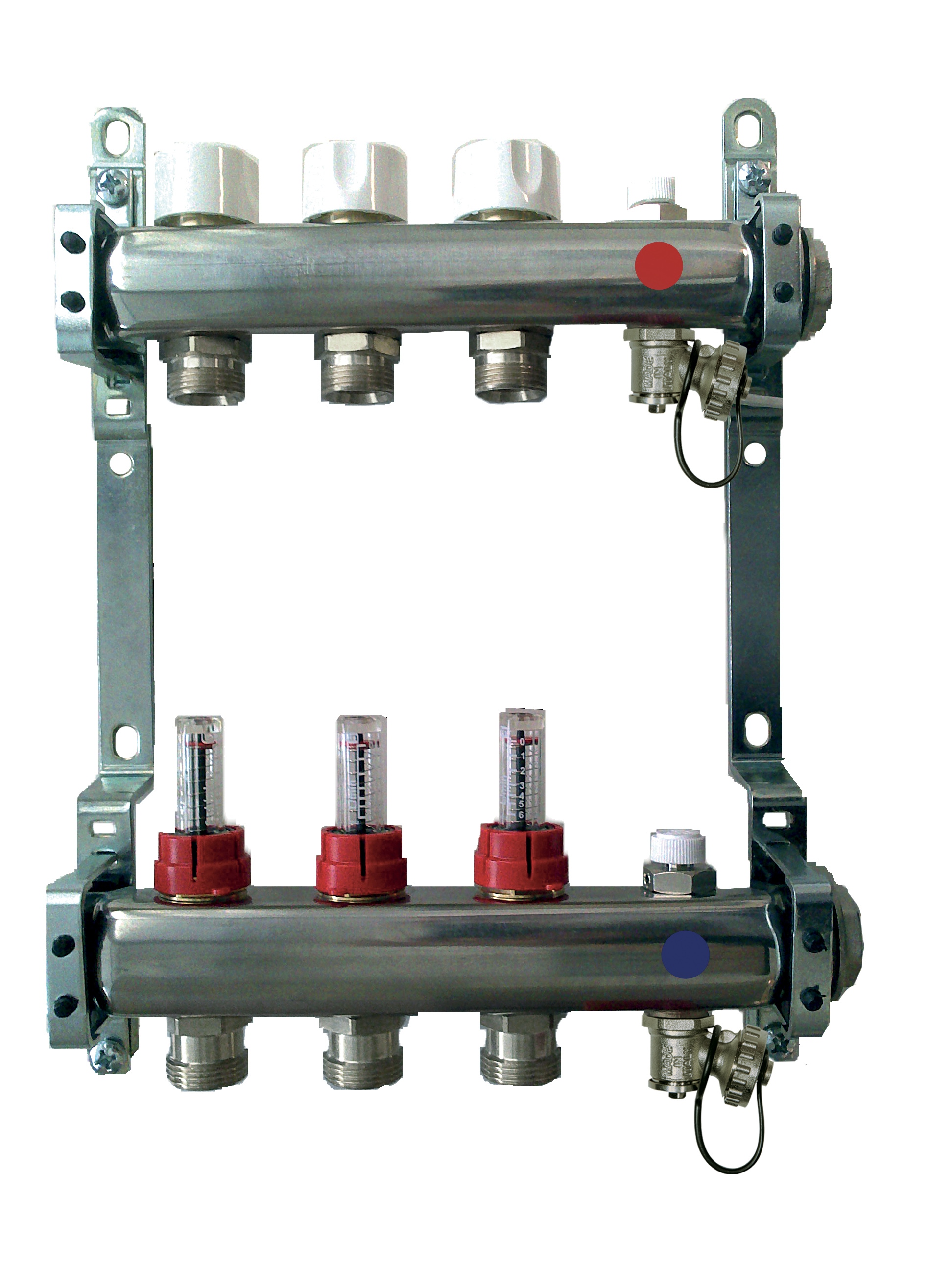 FF manifolds therm. valves and flowmeters, man. Discharge %>