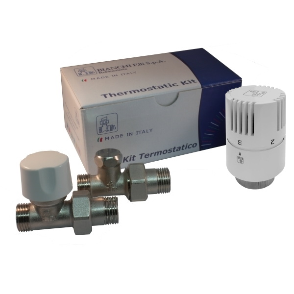 Straight thermostatic kit for copper, multilayer, Pex pipe %>