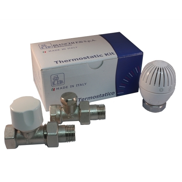 Kit termostatico diritto tubo ferro