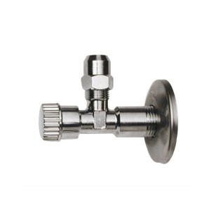 Screw angle valve with nut