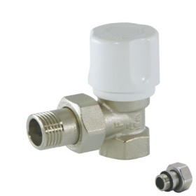 Angle radiator valve for iron pipe