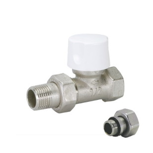 Straight thermostatic radiator valve for iron pipe
