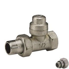 Straight lockshield-valve for iron pipe