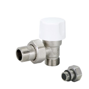 Angle thermostatic radiator valve for copper pipe