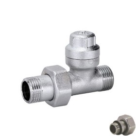 Straight lockshield-valve for copper,multilayer and Pex pipe