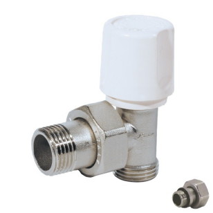 Euroconus angle radiator valve for copper pipe