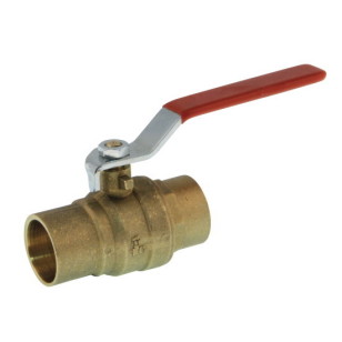 Solder ball valve PN25 with lever handle