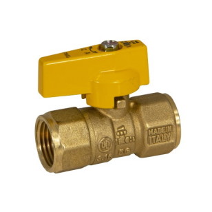 Valvola gas NPT FF con levetta in alluminio