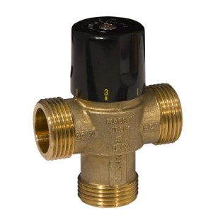 3 ways solar thermostatic mixing valve, male - h.temperature