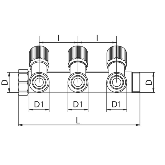 Scheda tecnica - 2 ways DZR brass Euroconus manifold