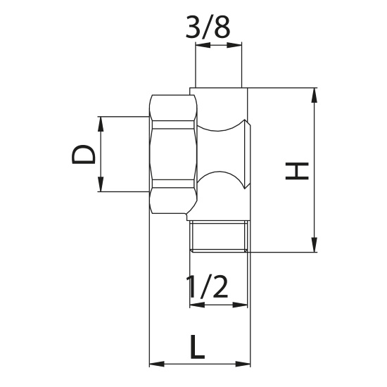 Scheda tecnica - Female plug for manifold with m and f outlets for discharge