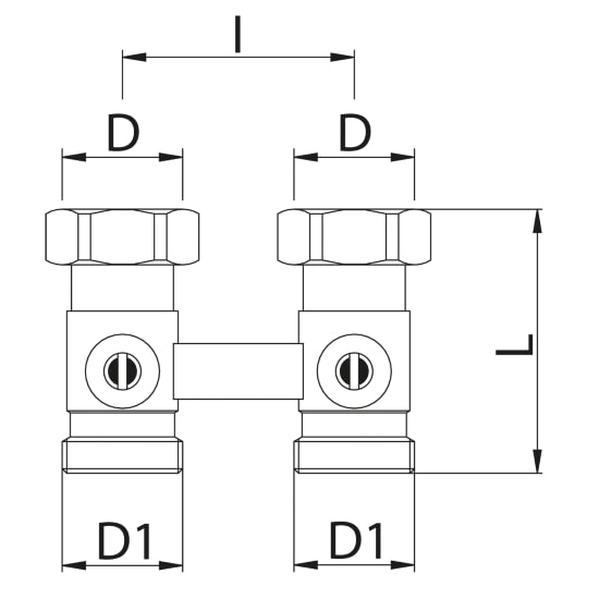 Scheda tecnica - Valvola H doppia diritta per piastre convettrici