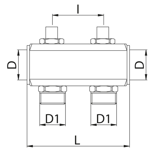 Scheda tecnica - Collettore FF con uscite 3/4 eurocono e detentori