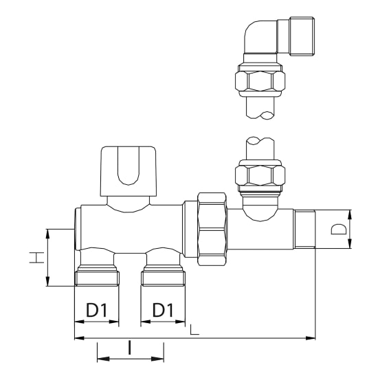 Scheda tecnica - Valvola monotubo manuale per piastre convettrici