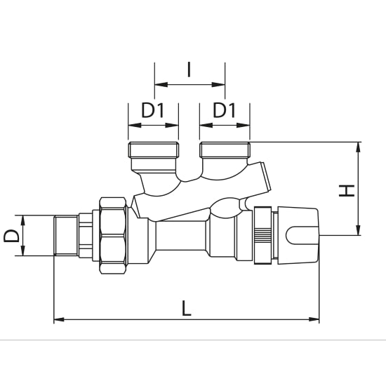 Scheda tecnica - Thermostatisable monotube valve with lockshield