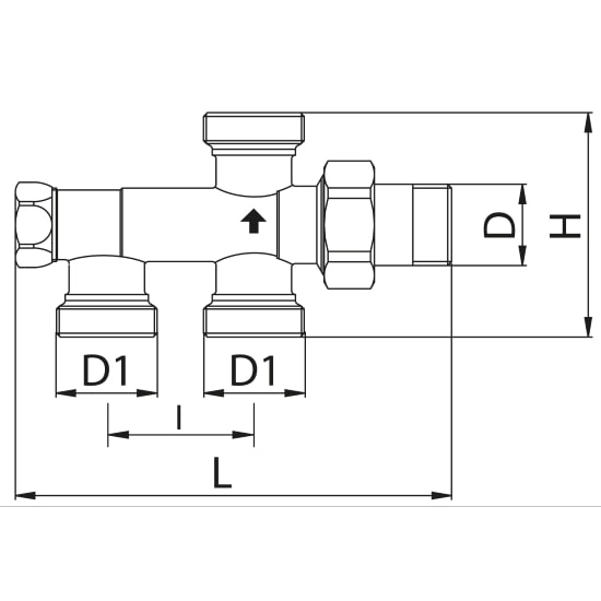 Scheda tecnica - 4-ways distributor with floor connections for copper