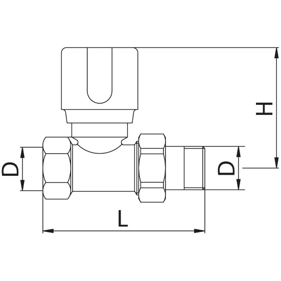 Scheda tecnica - Straight radiator valve for iron pipe