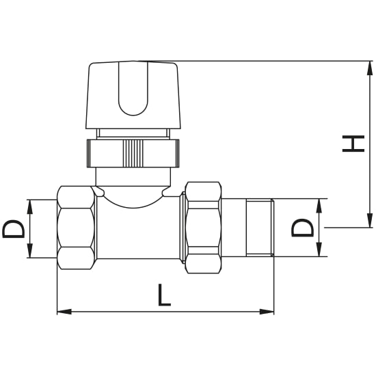 Scheda tecnica - Valvola diritta termostatica tubo ferro con volantino