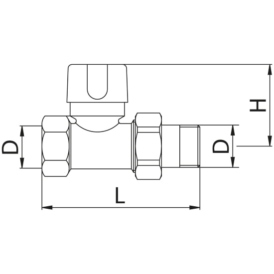 Scheda tecnica - Straight lockshield-valve for iron pipe