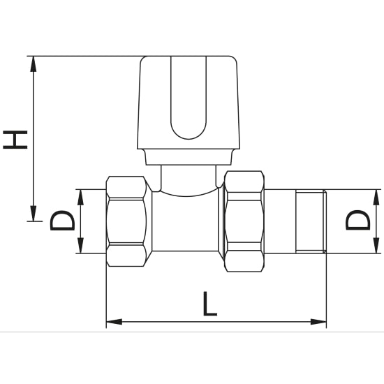 Scheda tecnica - Straight radiator valve for iron pipe