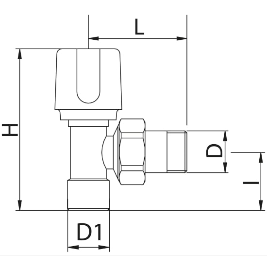 Scheda tecnica - Angle radiator valve solder connection