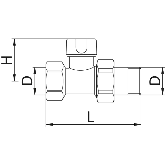 Scheda tecnica - Straight lockshield-valve for iron pipe