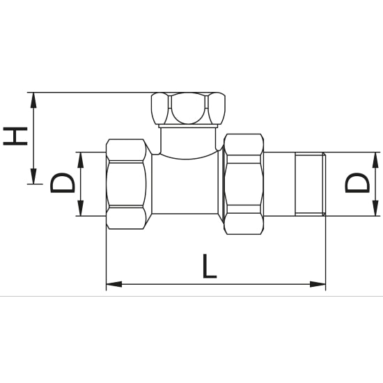 Scheda tecnica - Straight lockshield-valve for iron pipe