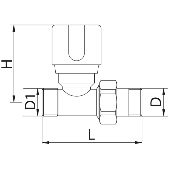 Scheda tecnica - Straight radiator valve for copper, multilayer and Pex pipe