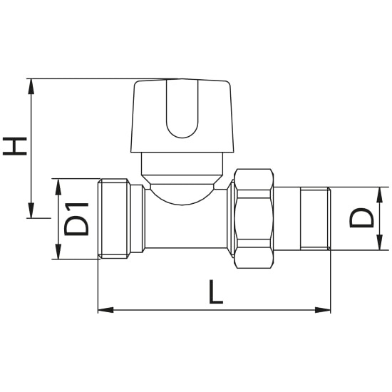 Scheda tecnica - Straight Euroconus thermostatic radiator valve for copper