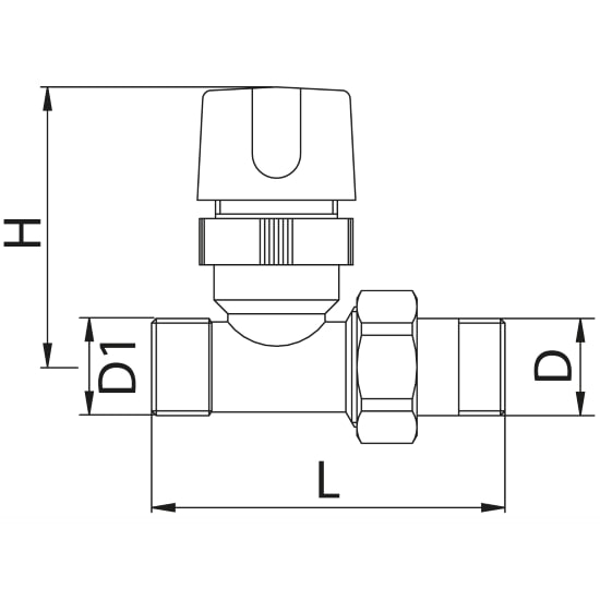 Scheda tecnica - Straight thermostatic radiator valve for copper with handle