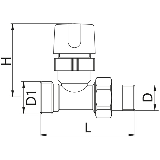 Scheda tecnica - Valvola diritta termostatica EK tubo rame con volantino