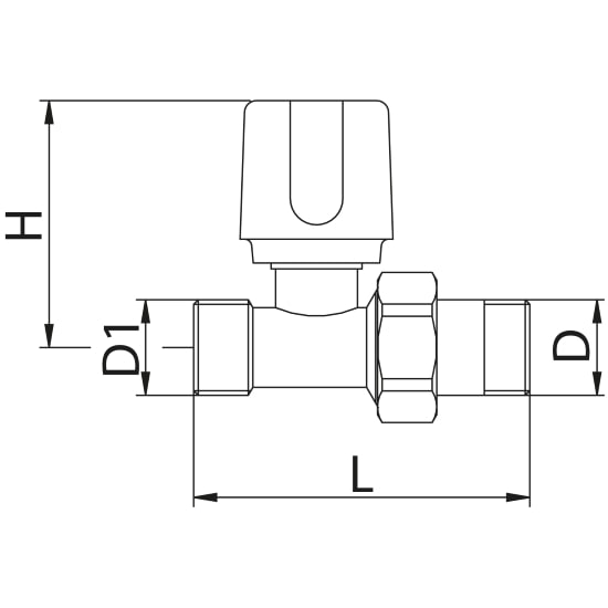 Scheda tecnica - Straight radiator valve for copper, multilayer and Pex pipe