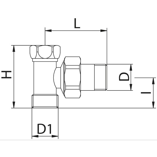 Scheda tecnica - Angle lockshield-valve for copper, multilayer and Pex pipe