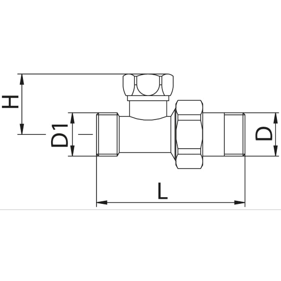 Scheda tecnica - Straight lockshield-valve for copper,multilayer and Pex pipe