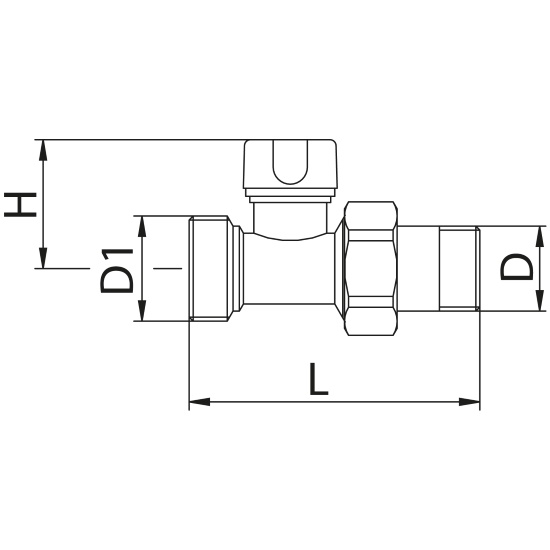 Scheda tecnica - Euroconus straight lockshield-valve for copper pipe