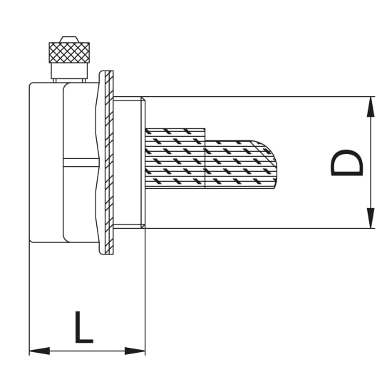 Scheda tecnica - Radiator plug with discharge valve with right or left thread