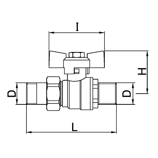 Scheda tecnica - Valvola a sfera MM con bocchettone PN 40