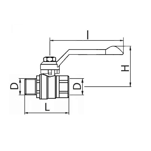 Scheda tecnica - Valvola a sfera passaggio totale MF PN 40 maniglia a leva